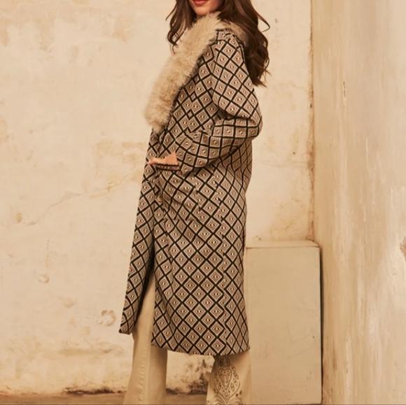 Nekane Jackets & Blazers - NWT NEKANE | $225 Jacquard Removable Collar Coat